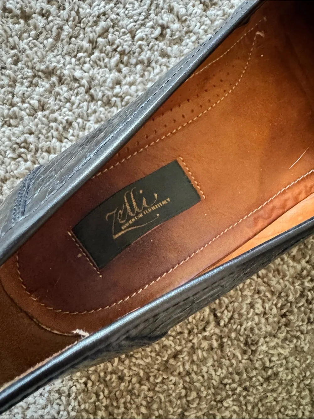 Zelli genuine crocodile